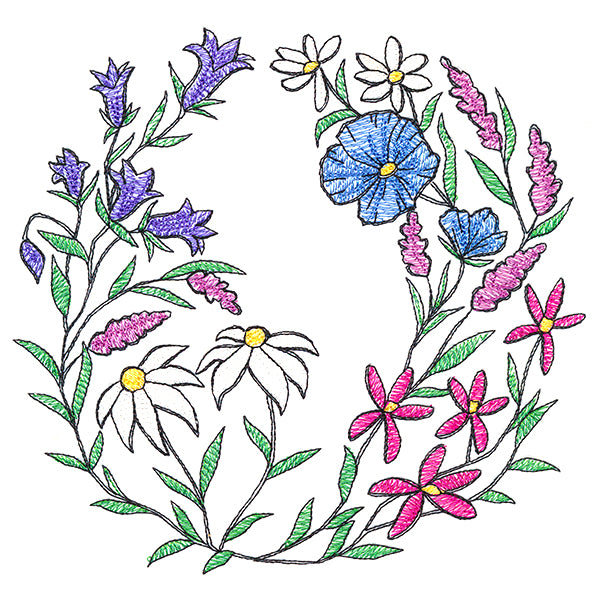 Lush Wildflower Wreath