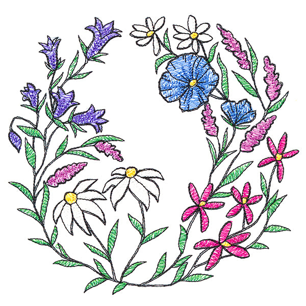 Lush Wildflower Wreath