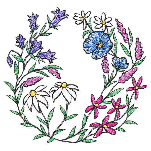 Lush Wildflower Wreath