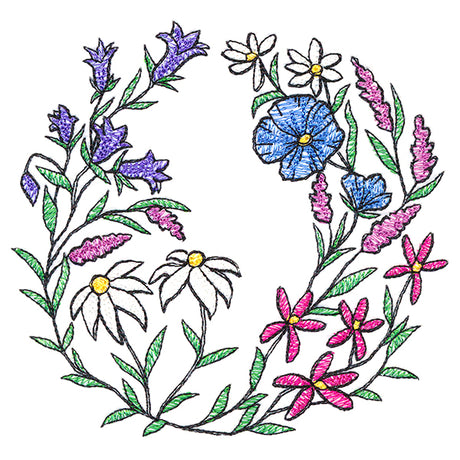 Lush Wildflower Wreath