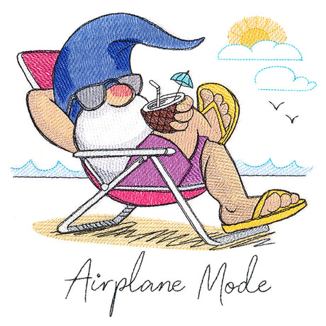 Airplane Mode Vacationing Gnome