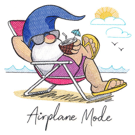 Airplane Mode Vacationing Gnome