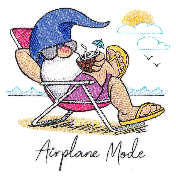Airplane Mode Vacationing Gnome