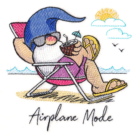 Airplane Mode Vacationing Gnome