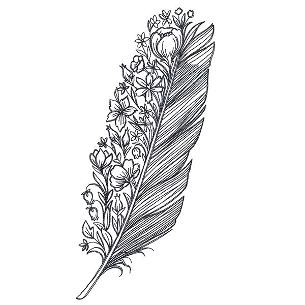 Feather in Flowers
