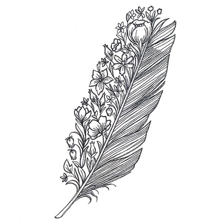 Feather in Flowers