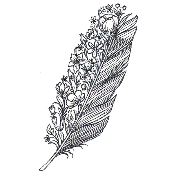 Feather in Flowers