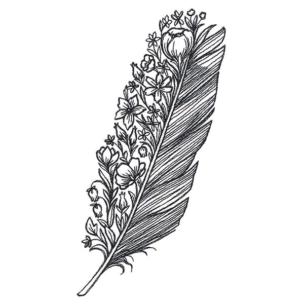 Feather in Flowers