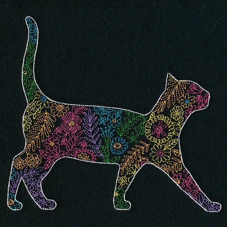 Bohemian Flowers Cat