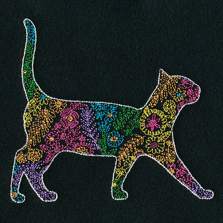 Bohemian Flowers Cat