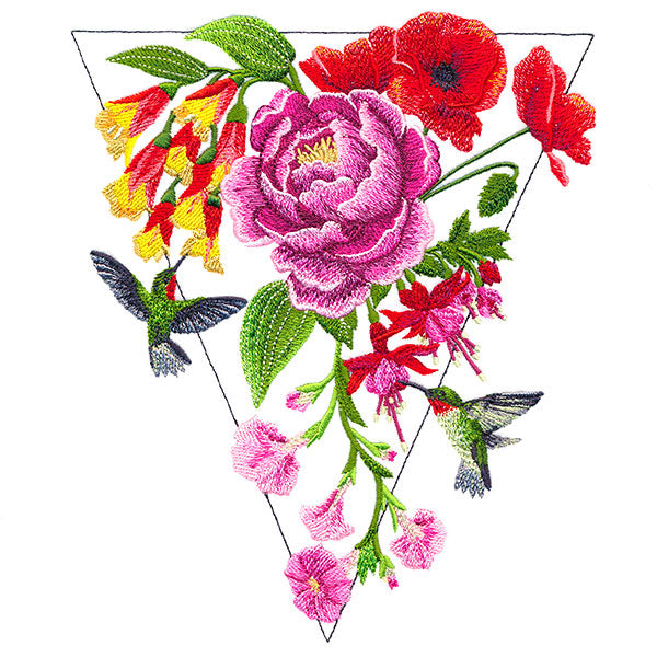 Modern Hummingbirds and Flowers Feature