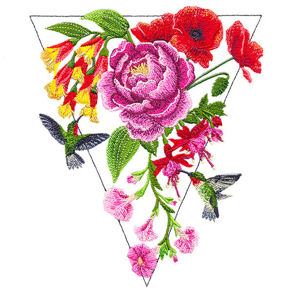 Modern Hummingbirds and Flowers Feature