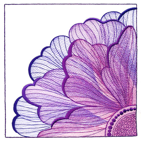 Sheer and Dimensional Quarter View Flower