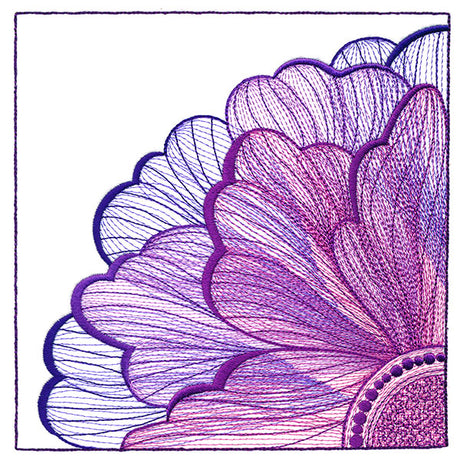 Sheer and Dimensional Quarter View Flower