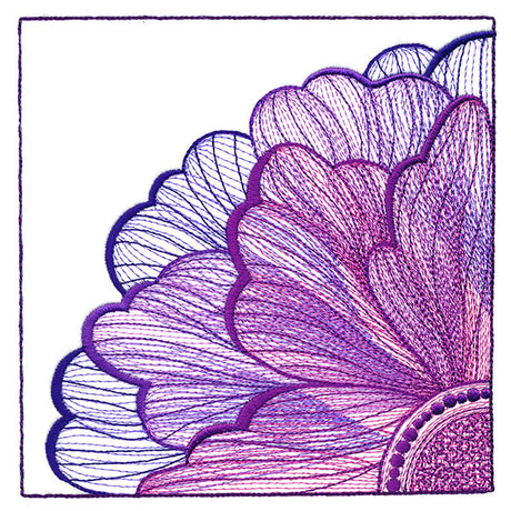 Sheer and Dimensional Quarter View Flower