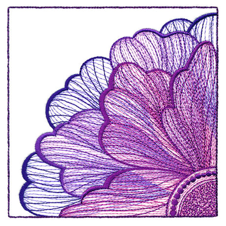 Sheer and Dimensional Quarter View Flower