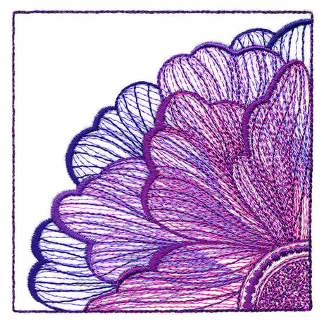Sheer and Dimensional Quarter View Flower