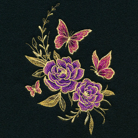 Glimmering Garden - Butterflies and Peonies