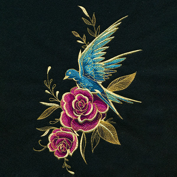 Glimmering Garden - Swallow and Roses