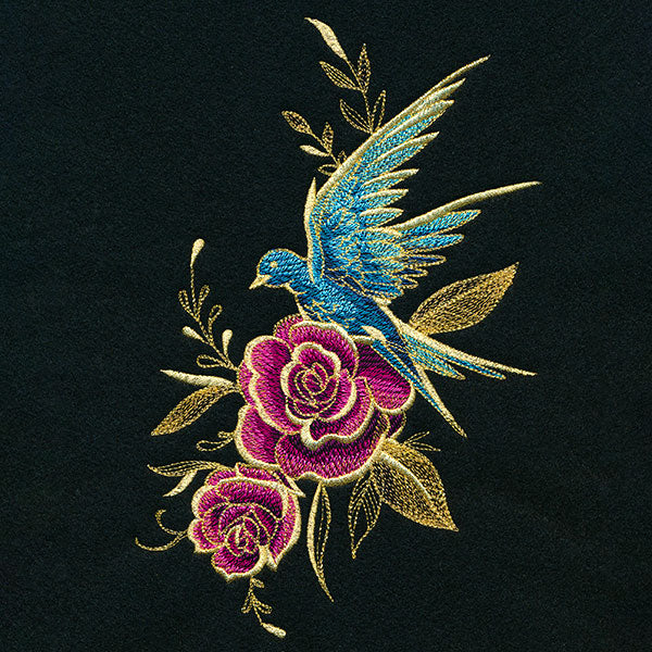 Glimmering Garden - Swallow and Roses