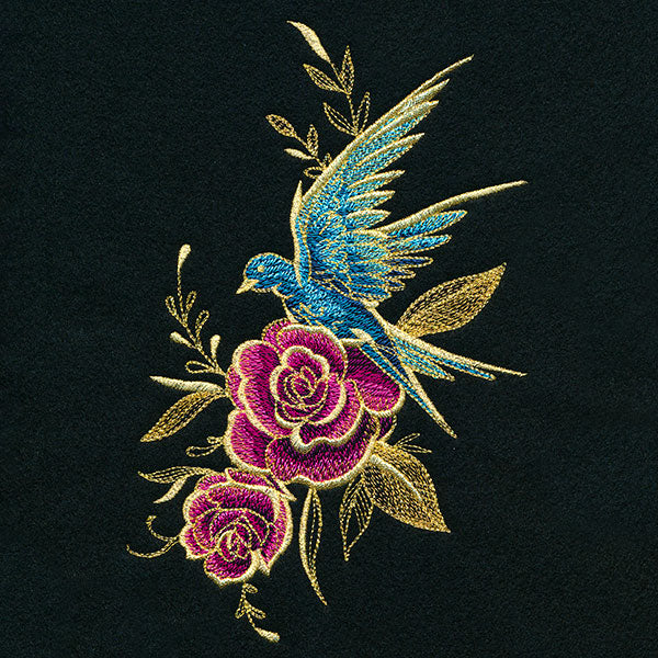 Glimmering Garden - Swallow and Roses