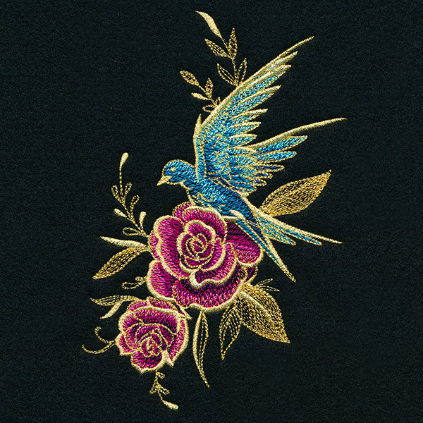 Glimmering Garden - Swallow and Roses
