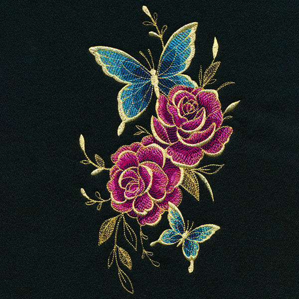 Glimmering Garden - Butterflies and Roses