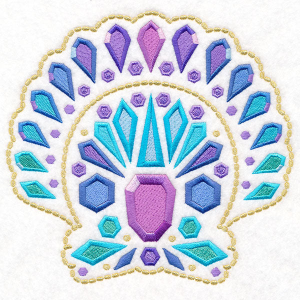 Bejeweled Fan Shell