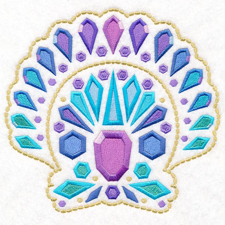 Bejeweled Fan Shell