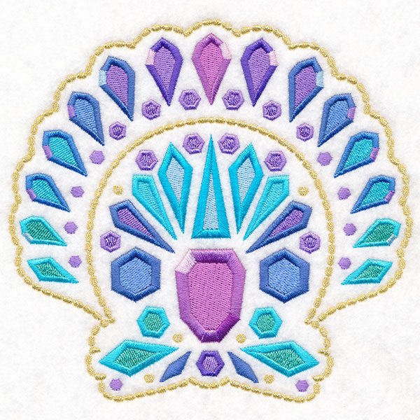 Bejeweled Fan Shell