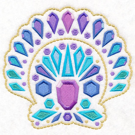 Bejeweled Fan Shell