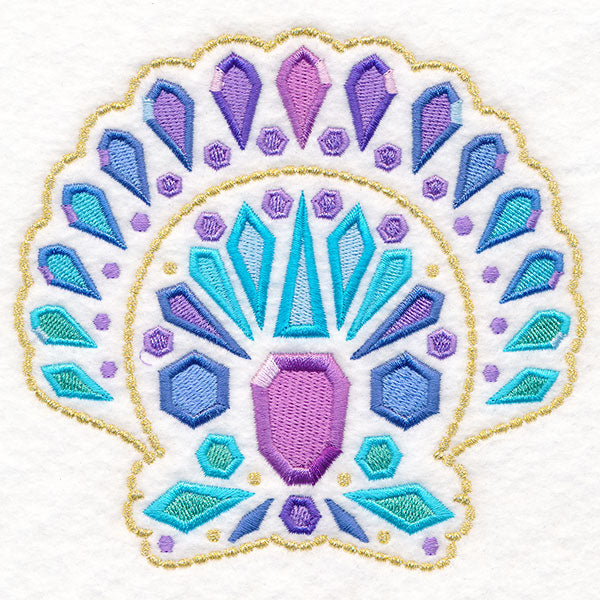 Bejeweled Fan Shell
