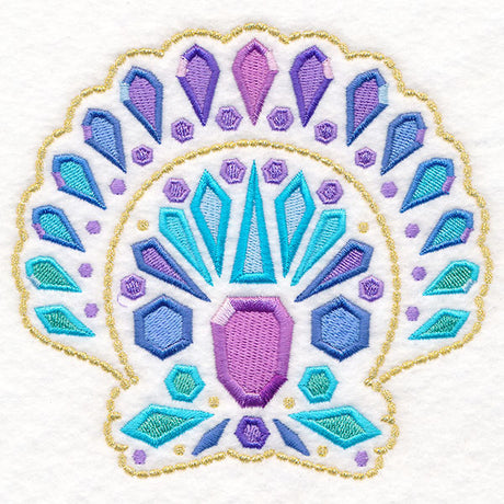 Bejeweled Fan Shell