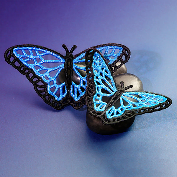Midsummer Blue Morpho Butterfly (Lace)