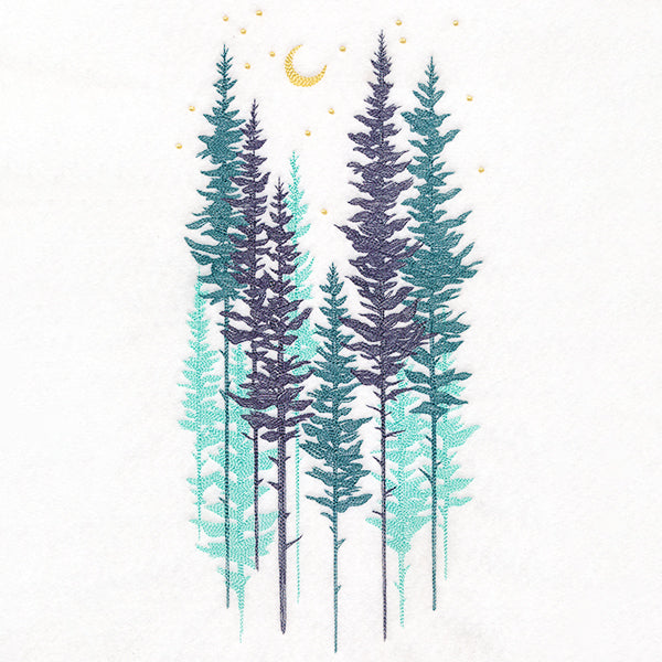 Misty Moonlit Forest