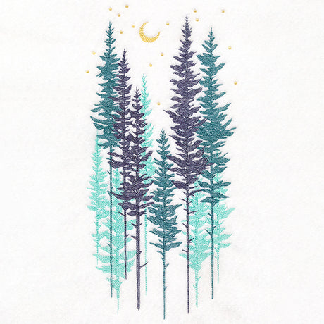 Misty Moonlit Forest