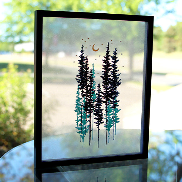 Misty Moonlit Forest