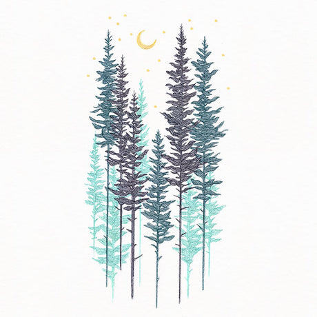 Misty Moonlit Forest