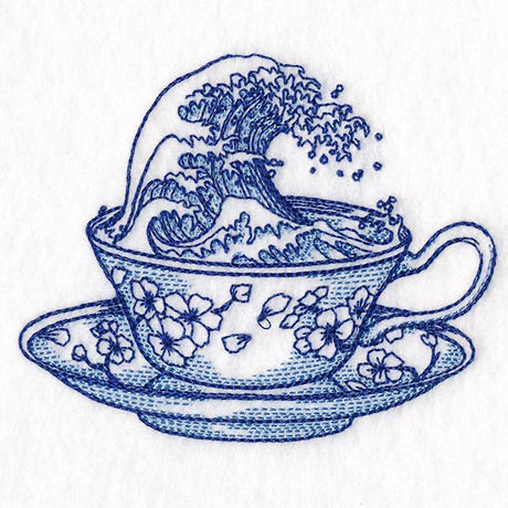 Delft Blue Stormy Waves Teacup