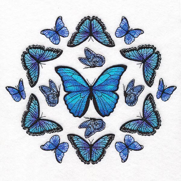 Blue Morpho Butterfly Mandala