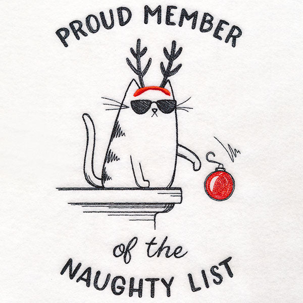 Proud Member of the Naughty List Cat