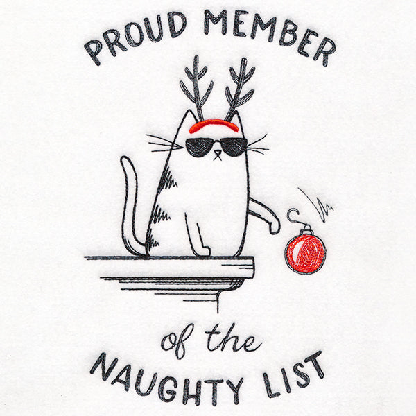 Proud Member of the Naughty List Cat