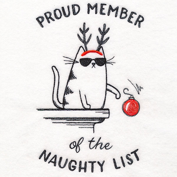 Proud Member of the Naughty List Cat