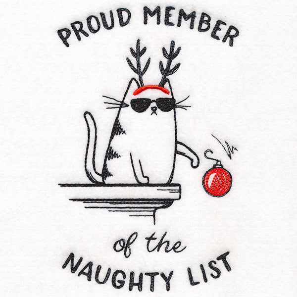 Proud Member of the Naughty List Cat