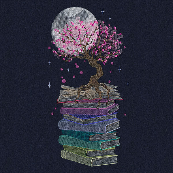 Cherry Blossom Book Stack