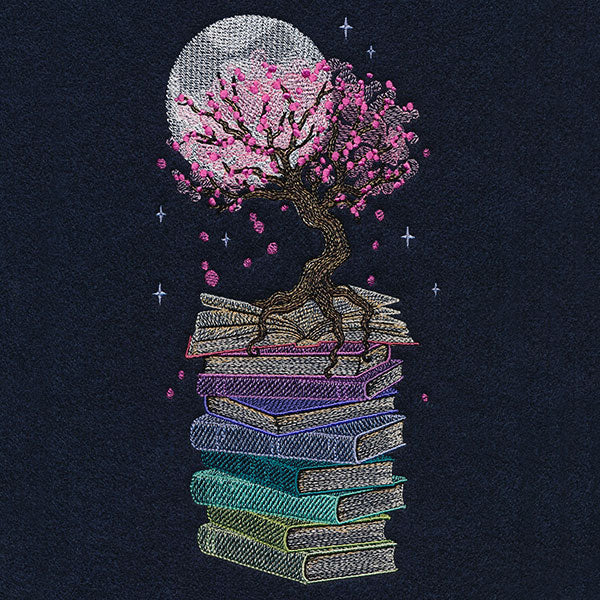 Cherry Blossom Book Stack