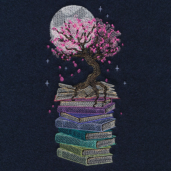 Cherry Blossom Book Stack