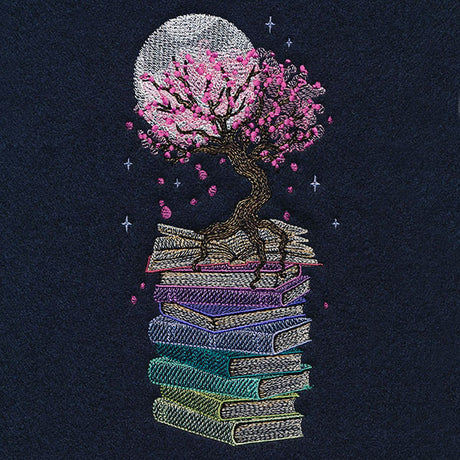 Cherry Blossom Book Stack