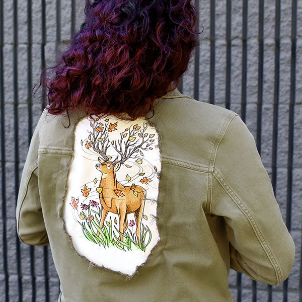 Branching Deer in Autumn Breeze