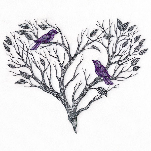 Branching Heart & Birds